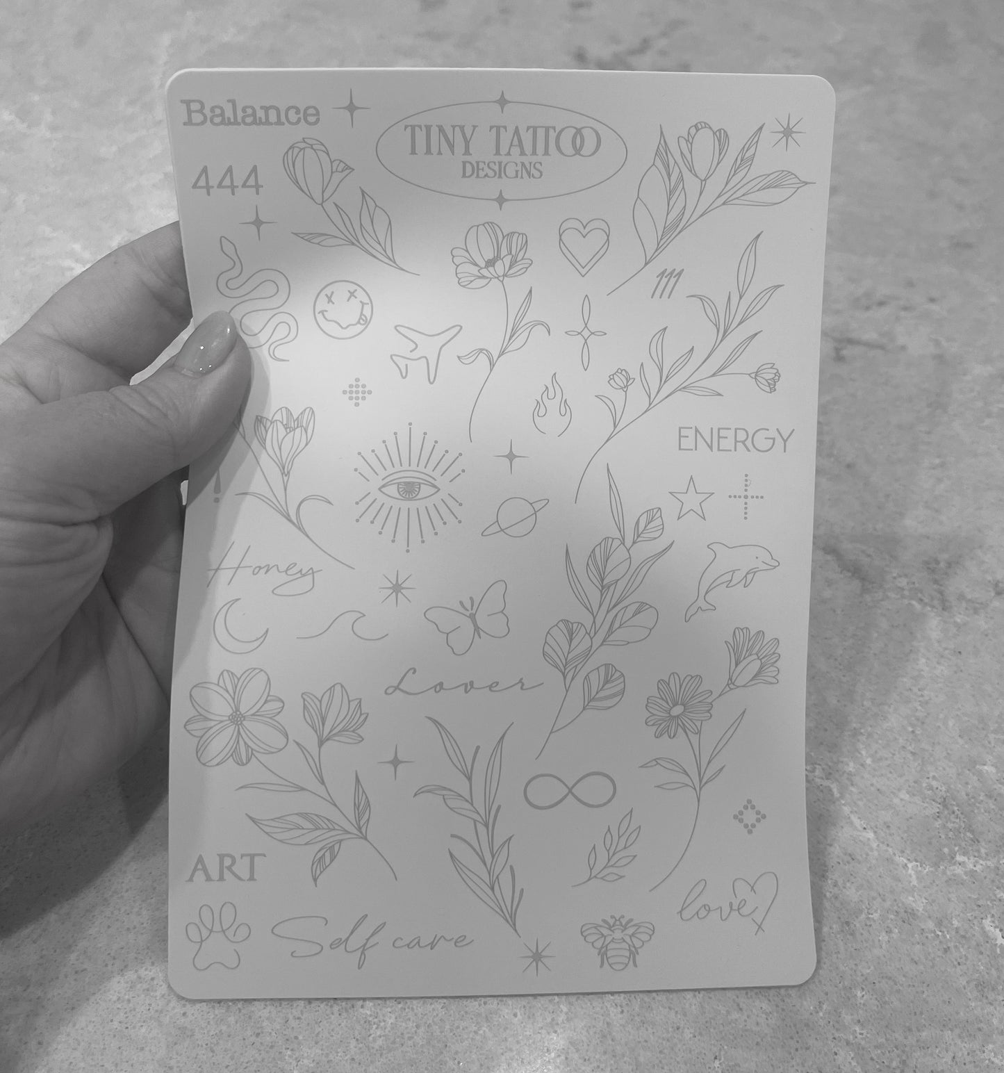 BUTTERFLY & TINY TATTOO PRACTICE SKIN