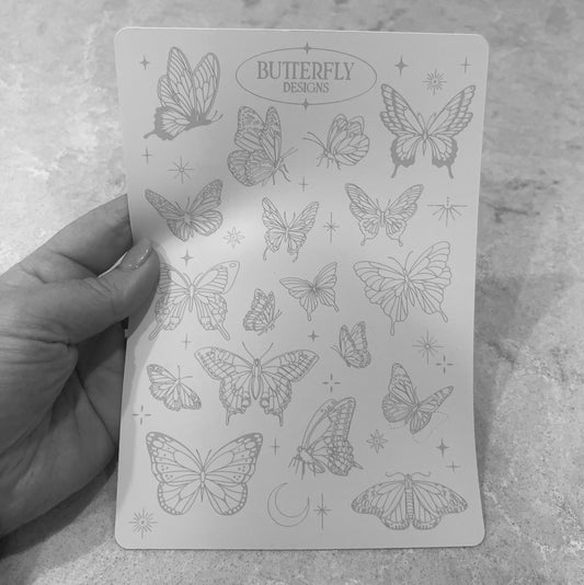 BUTTERFLY & TINY TATTOO PRACTICE SKIN