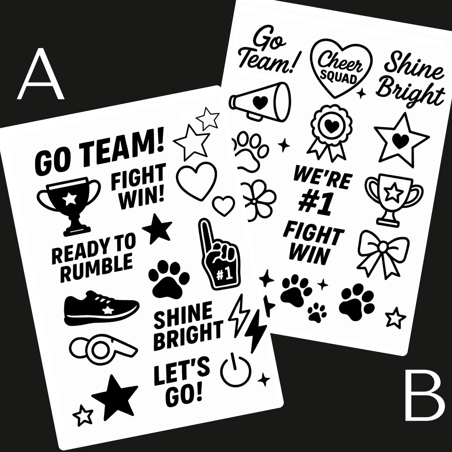 Sports / Swimming Carnival Temporary Tattoo A6