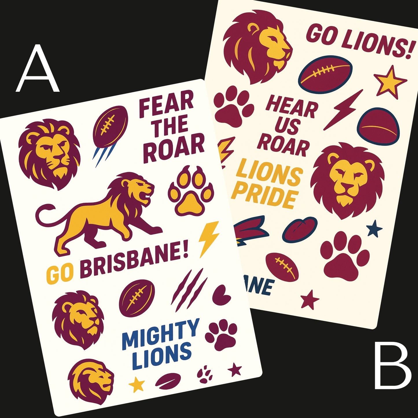 AFL Football Teams Temporary Tattoos A6