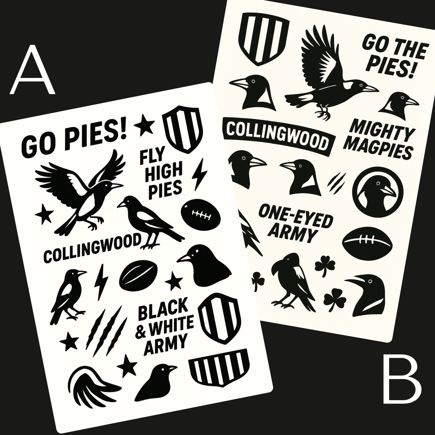 AFL Football Teams Temporary Tattoos A6