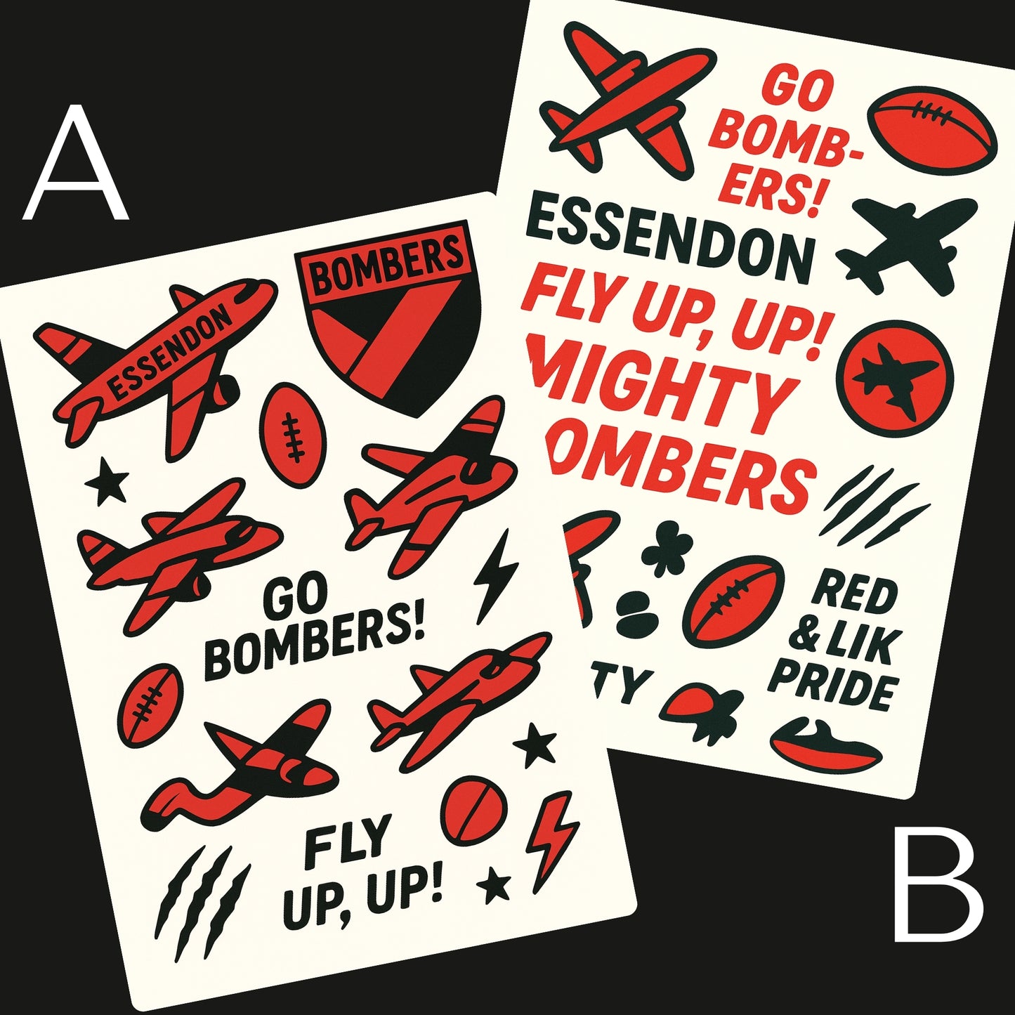 AFL Football Teams Temporary Tattoos A6