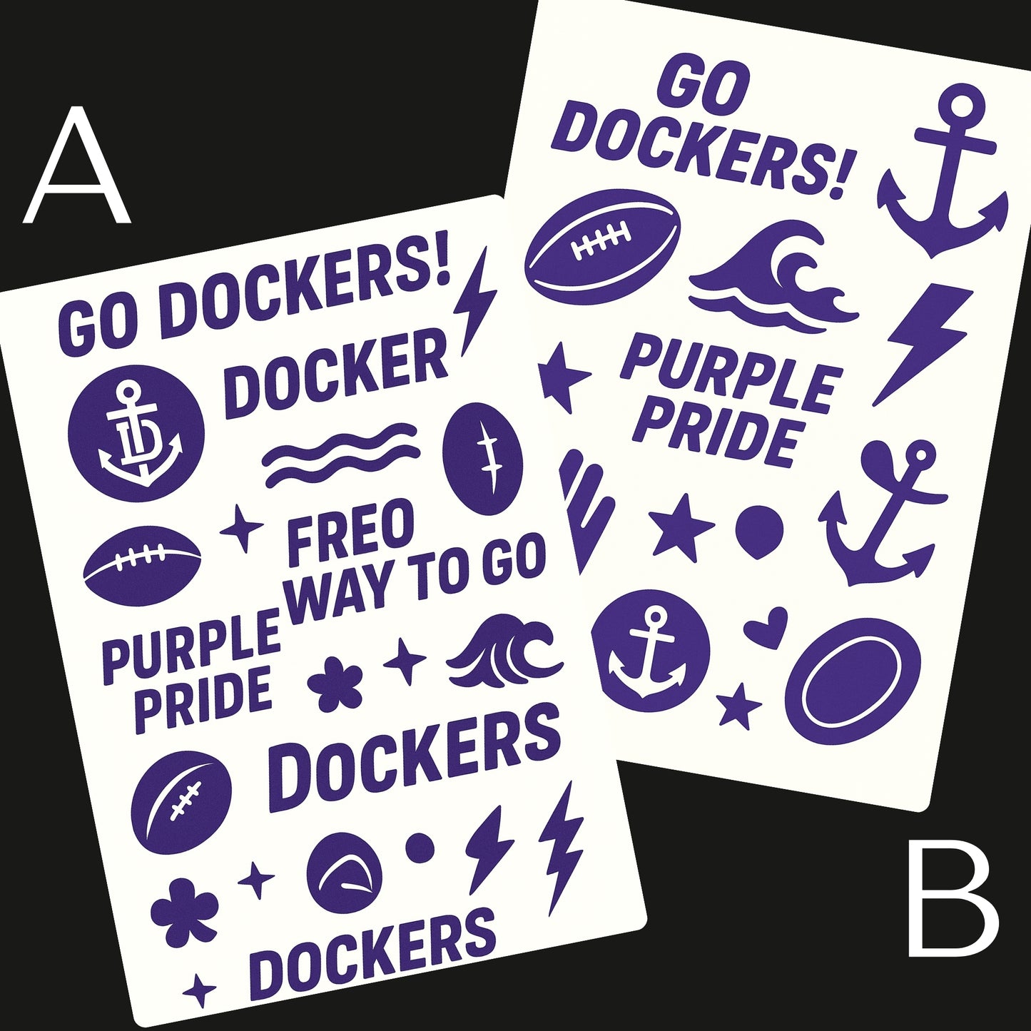 AFL Football Teams Temporary Tattoos A6