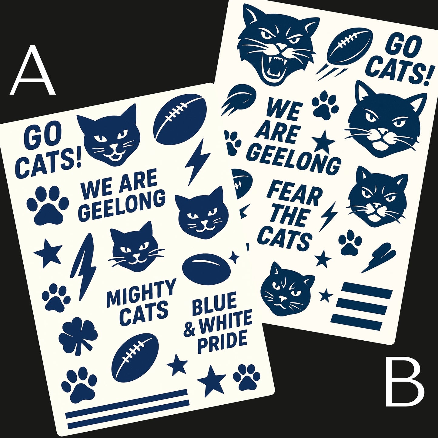 AFL Football Teams Temporary Tattoos A6