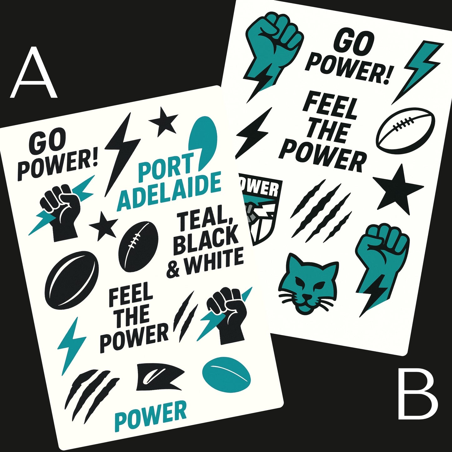 AFL Football Teams Temporary Tattoos A6