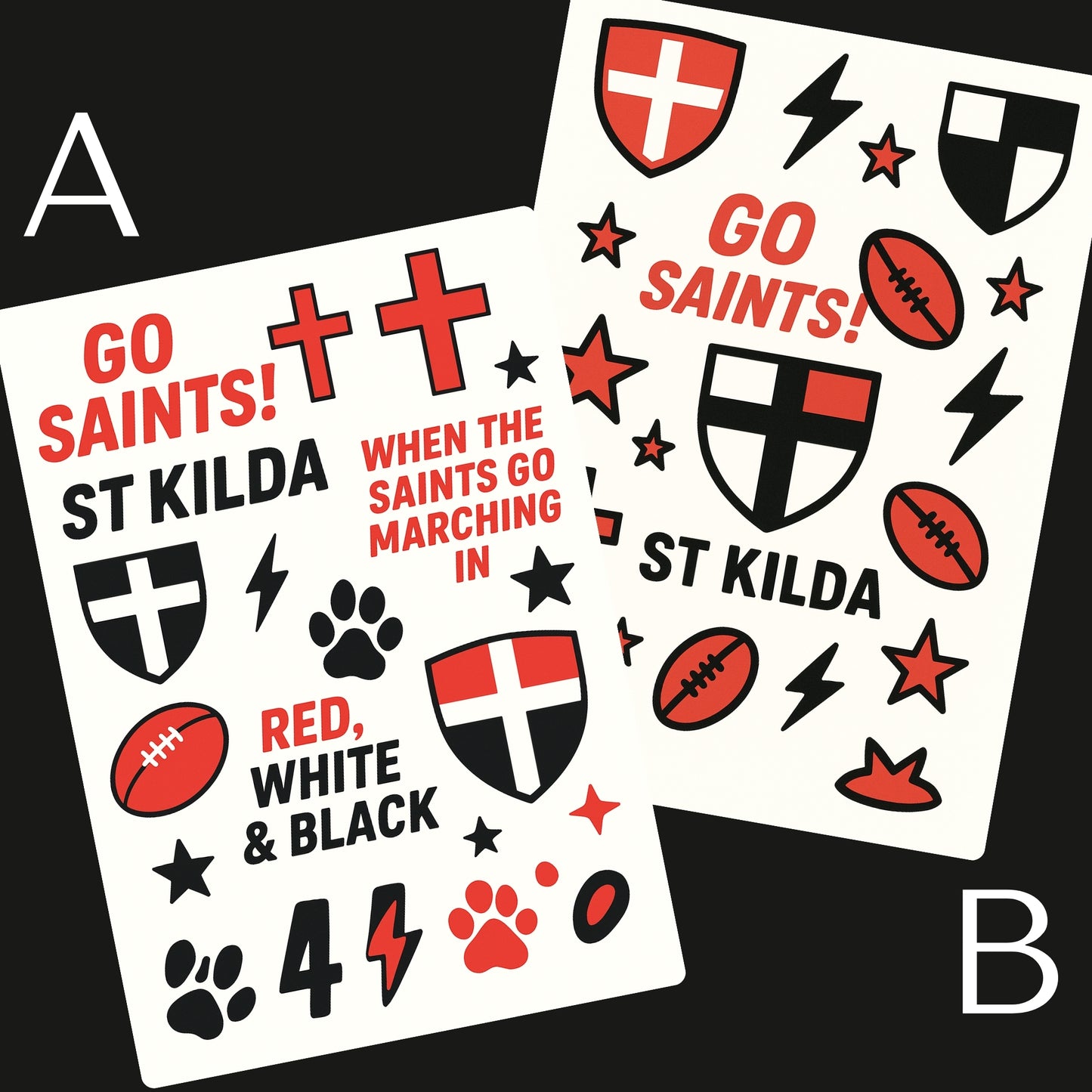 AFL Football Teams Temporary Tattoos A6