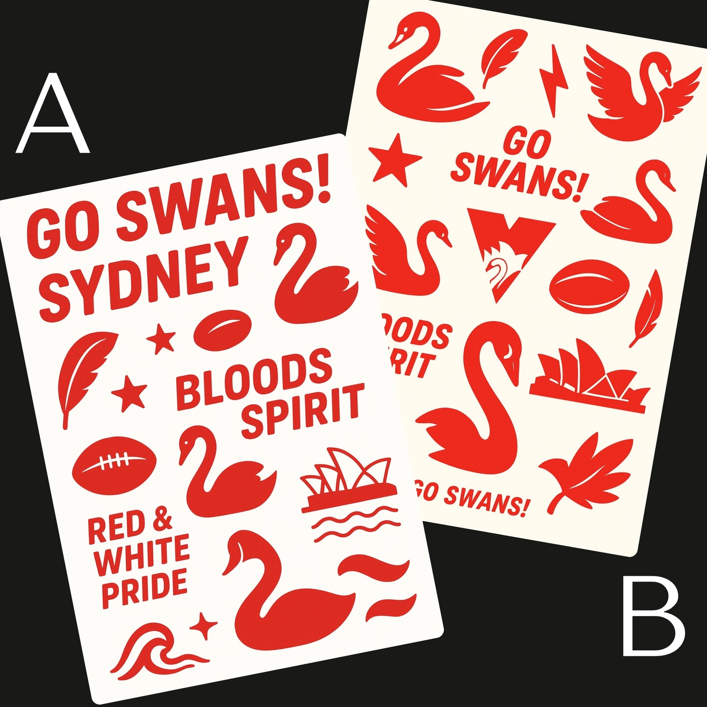 AFL Football Teams Temporary Tattoos A6