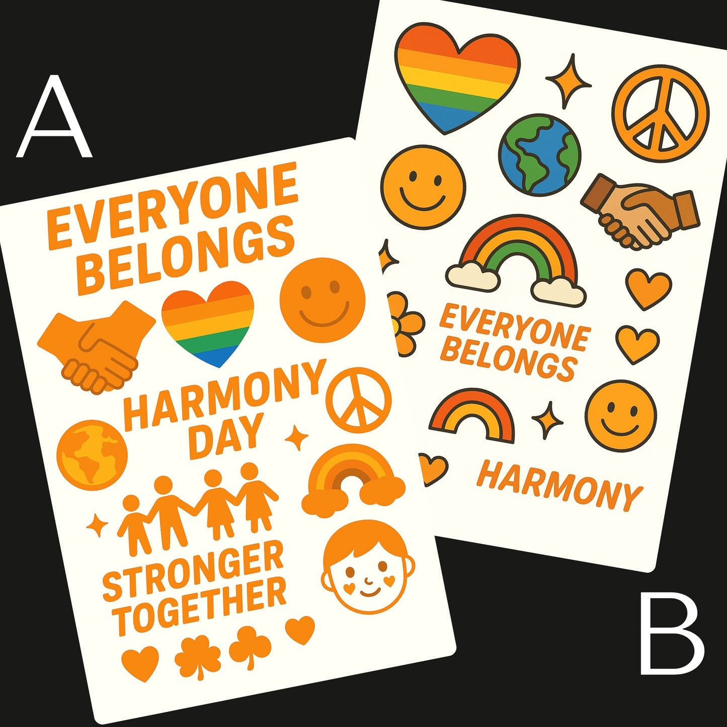 Harmony Day Temporary Tattoos A6