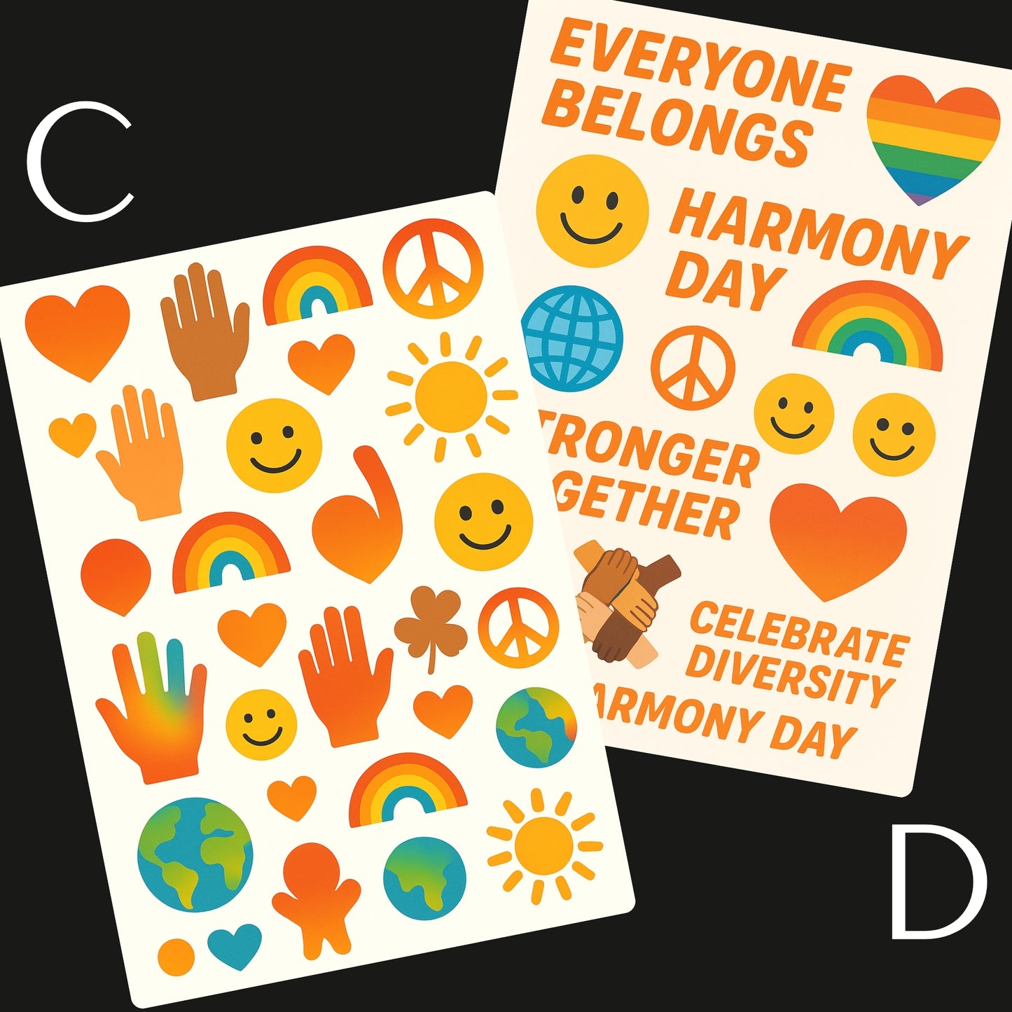 Harmony Day Temporary Tattoos A6