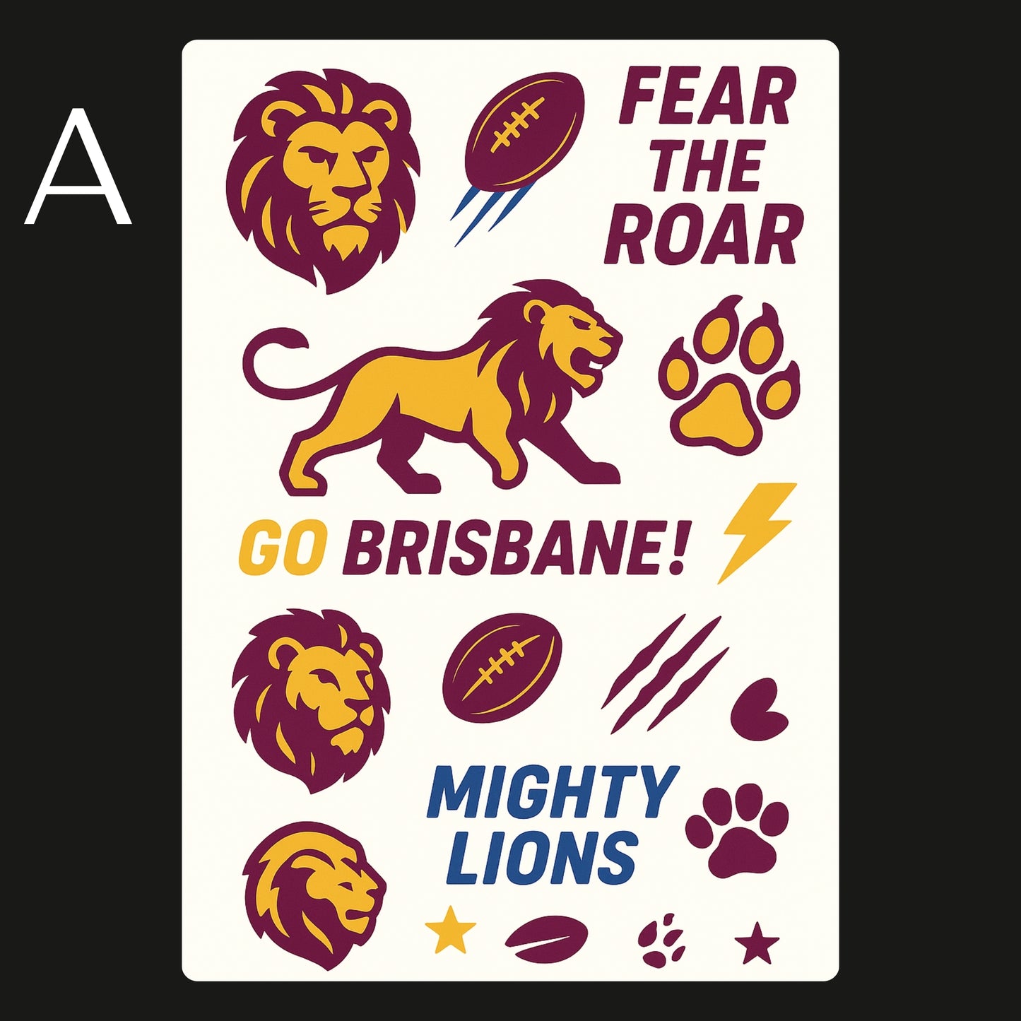 AFL Football Teams Temporary Tattoos A6