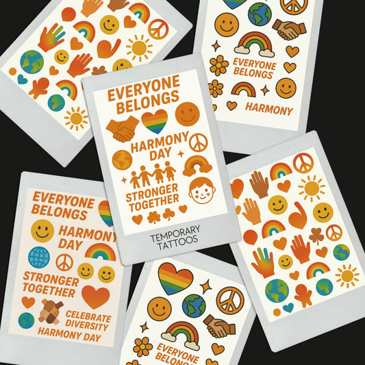Harmony Day Temporary Tattoos A6