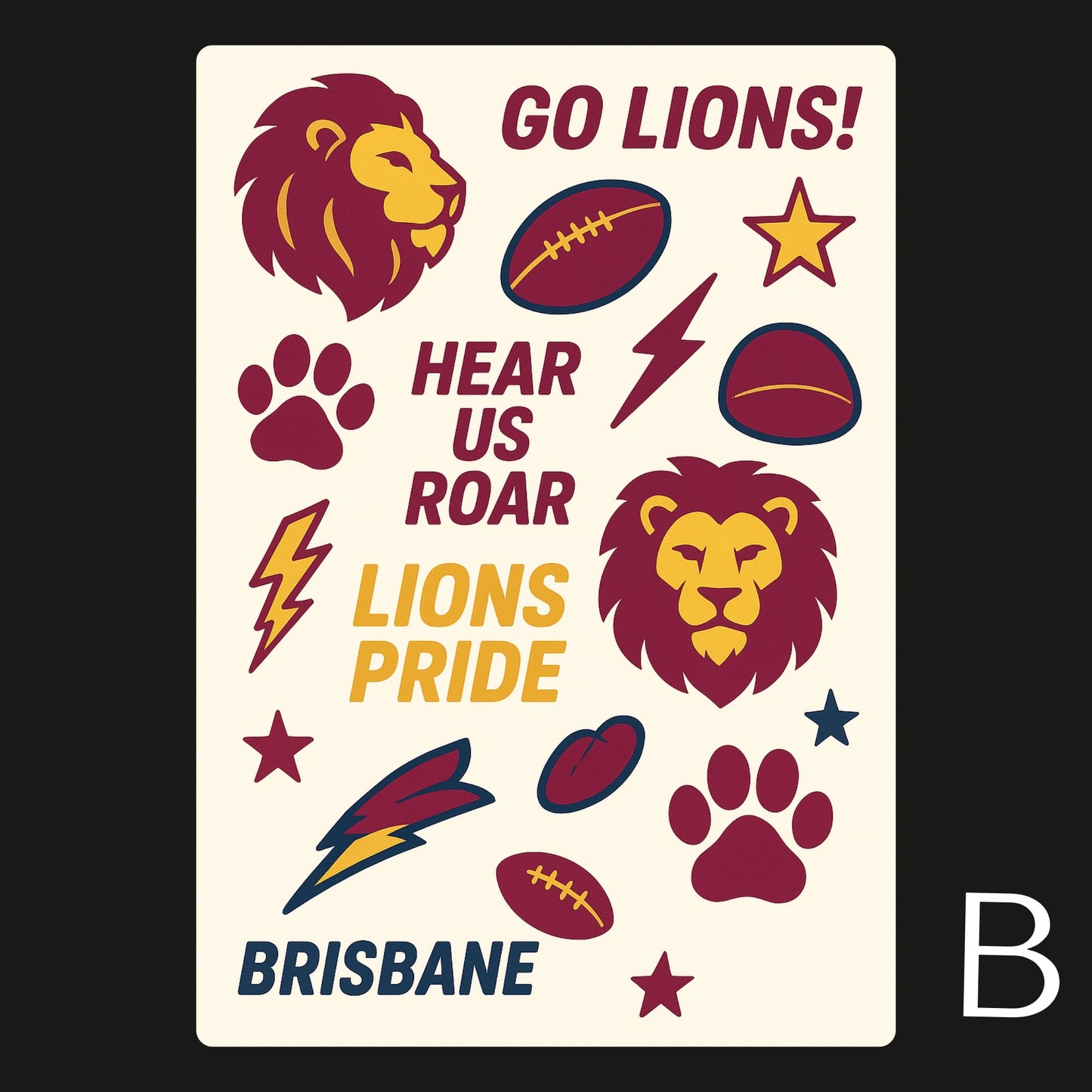 AFL Football Teams Temporary Tattoos A6