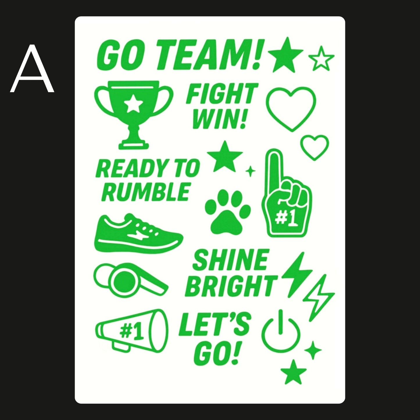 Sports / Swimming Carnival Temporary Tattoo A6