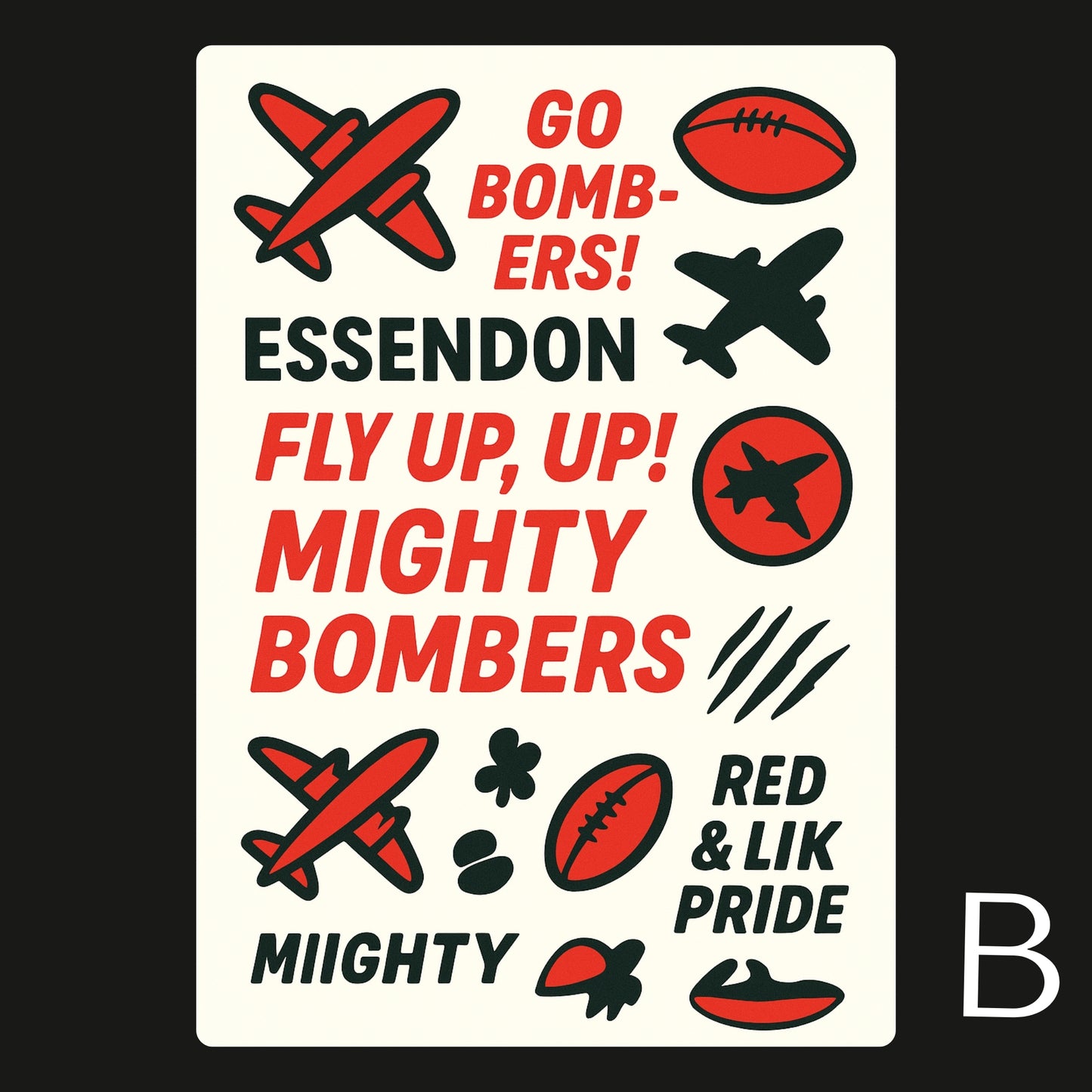 AFL Football Teams Temporary Tattoos A6