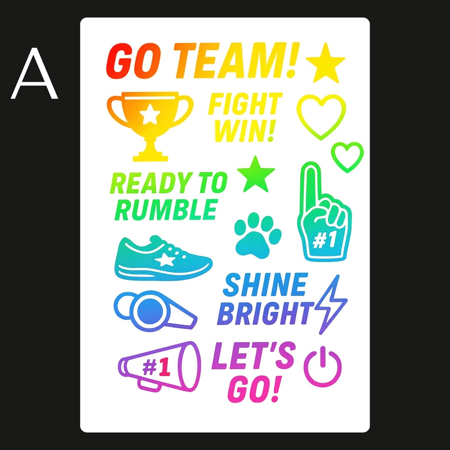 Sports / Swimming Carnival Temporary Tattoo A6