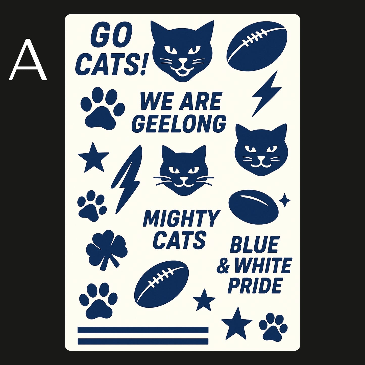 AFL Football Teams Temporary Tattoos A6