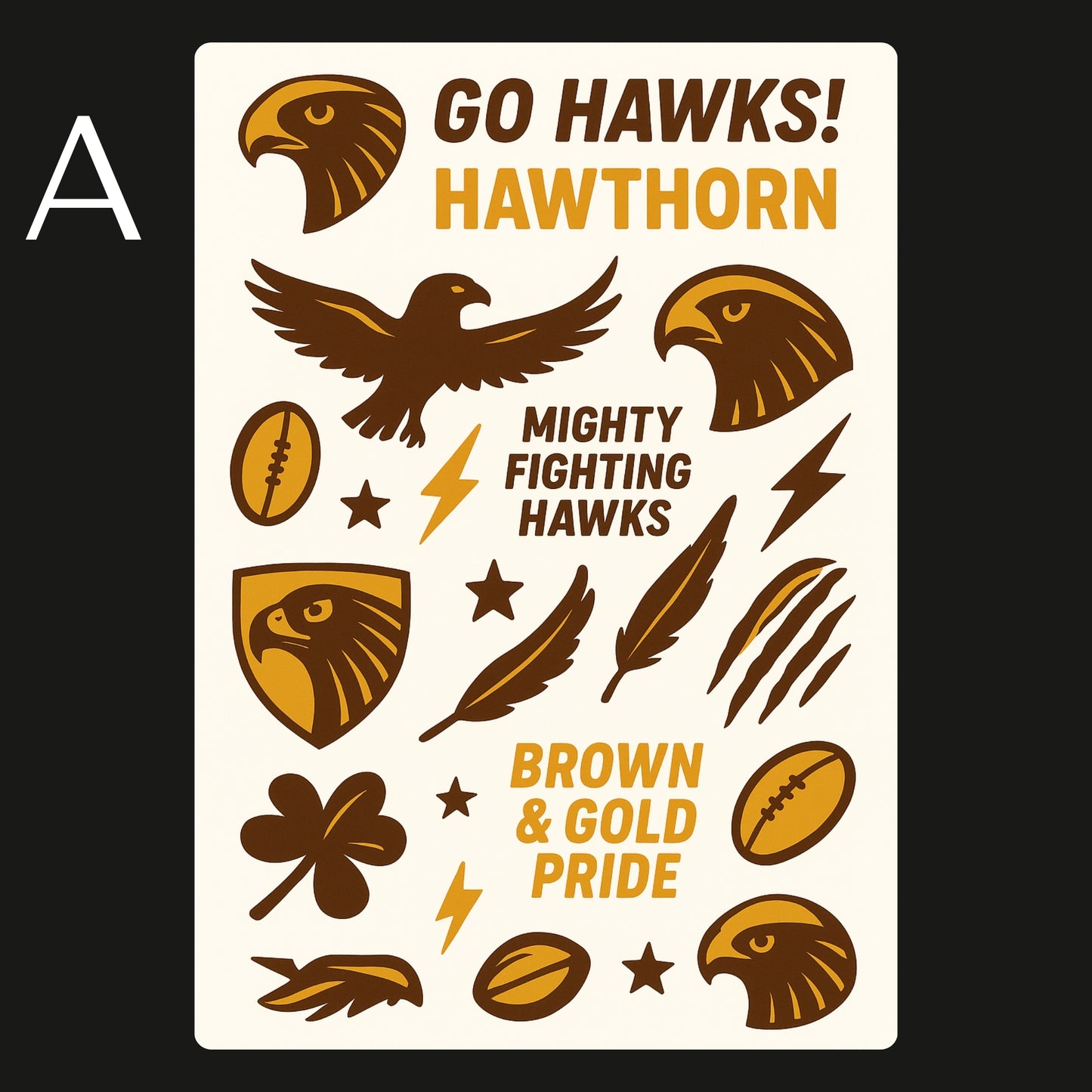 AFL Football Teams Temporary Tattoos A6