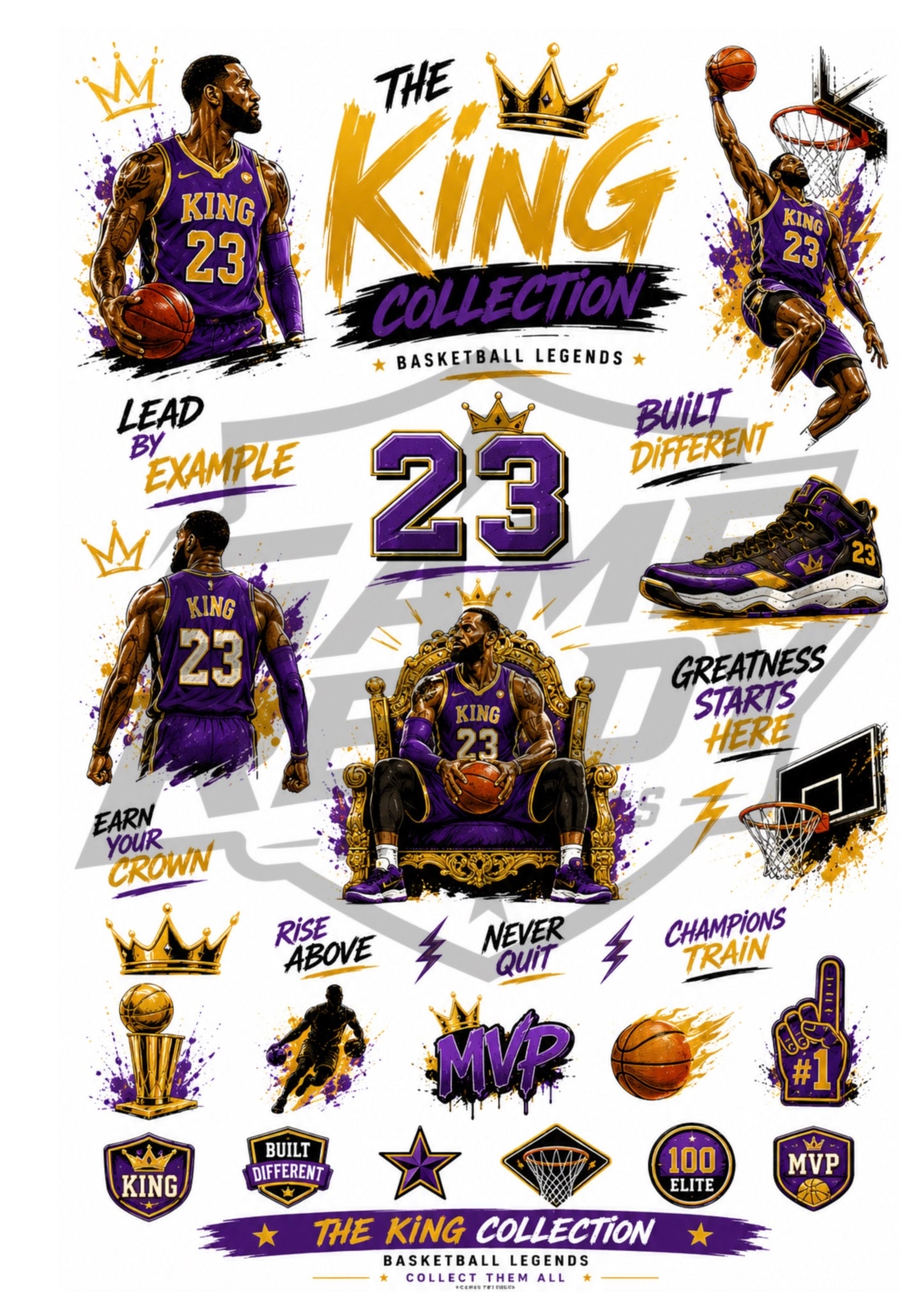 A5 Basketball Superstar Temporary Tattoos