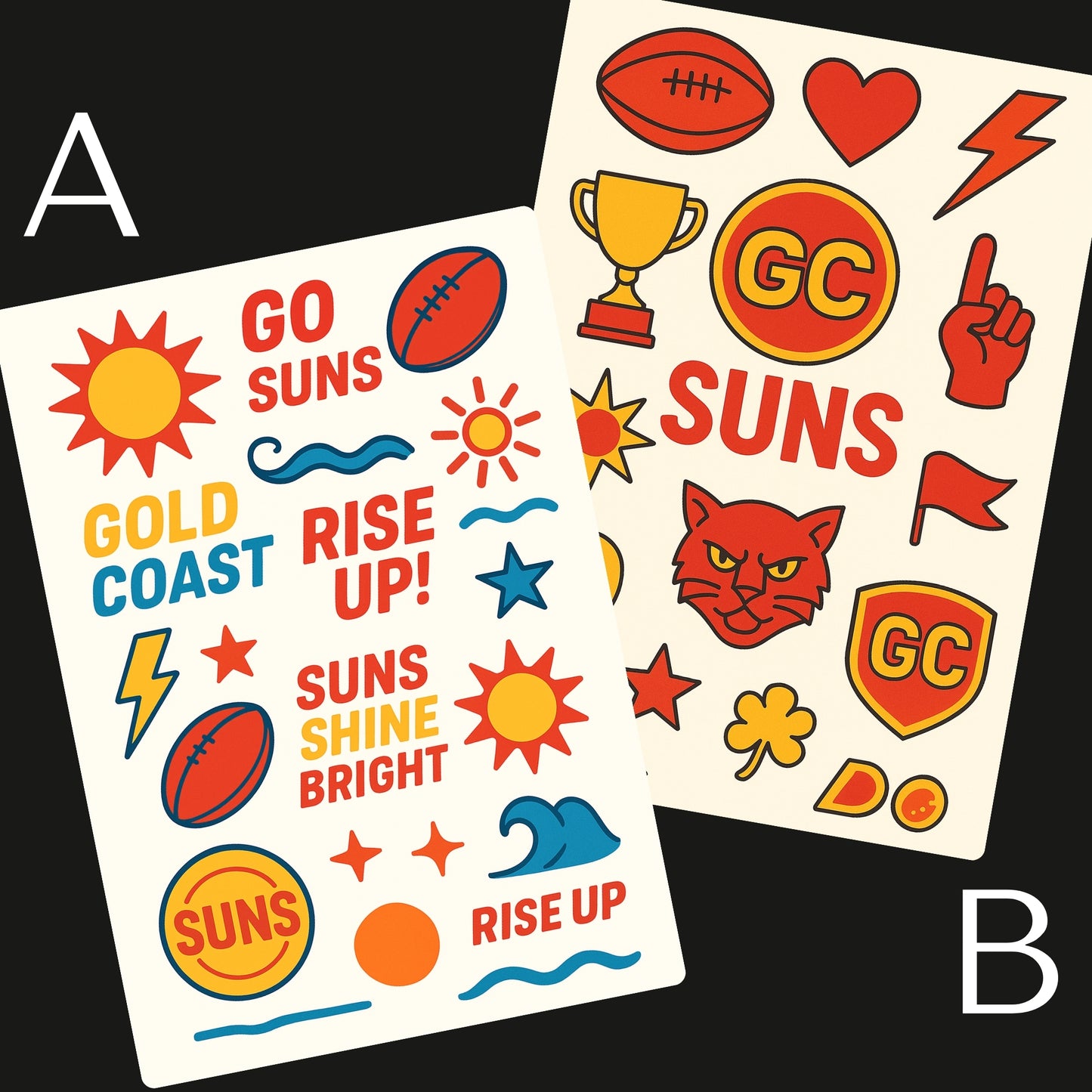 AFL Football Teams Temporary Tattoos A6