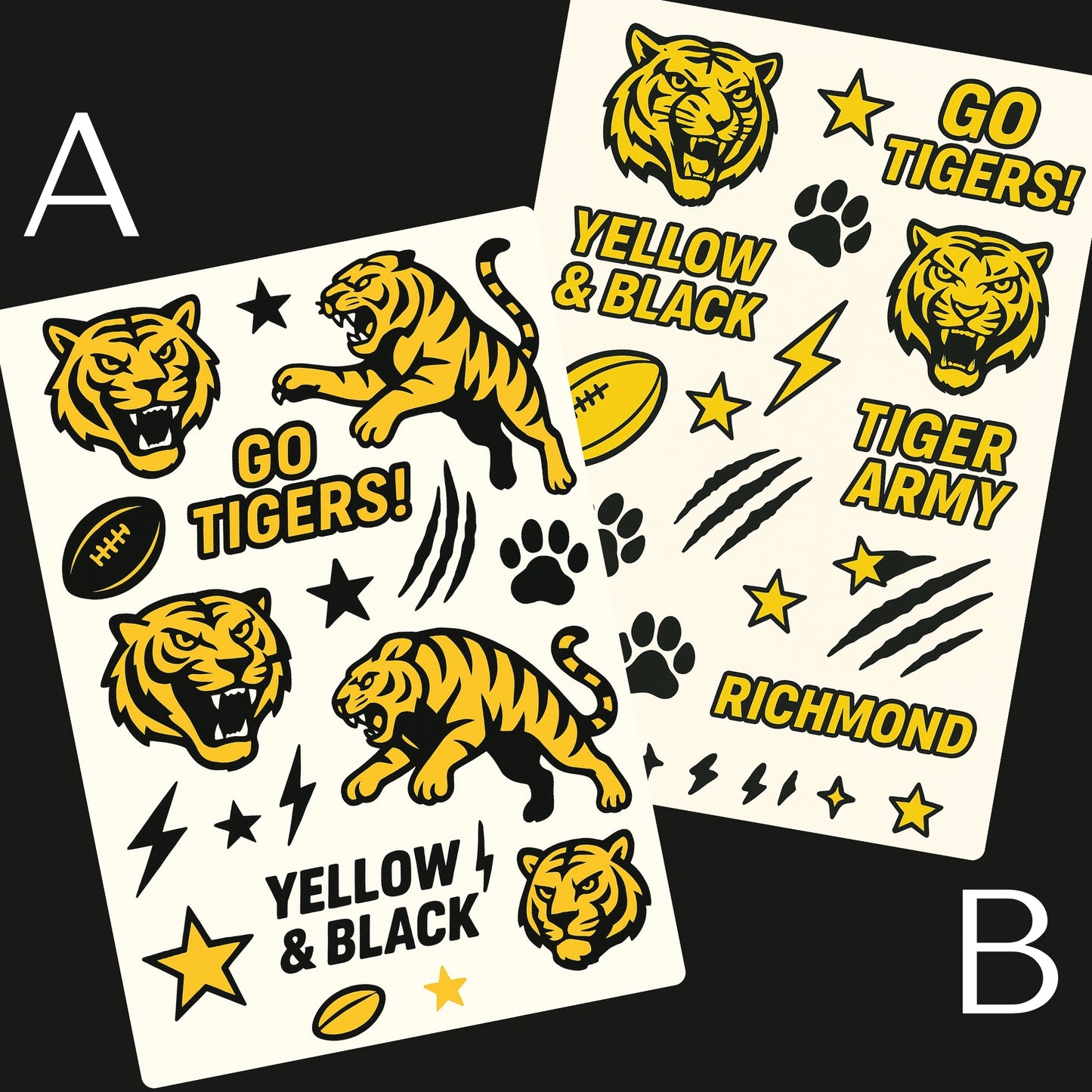AFL Football Teams Temporary Tattoos A6