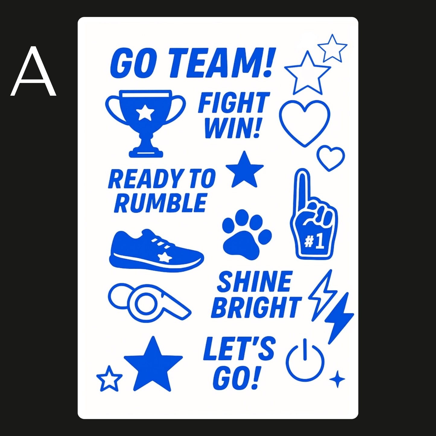 Sports / Swimming Carnival Temporary Tattoo A6