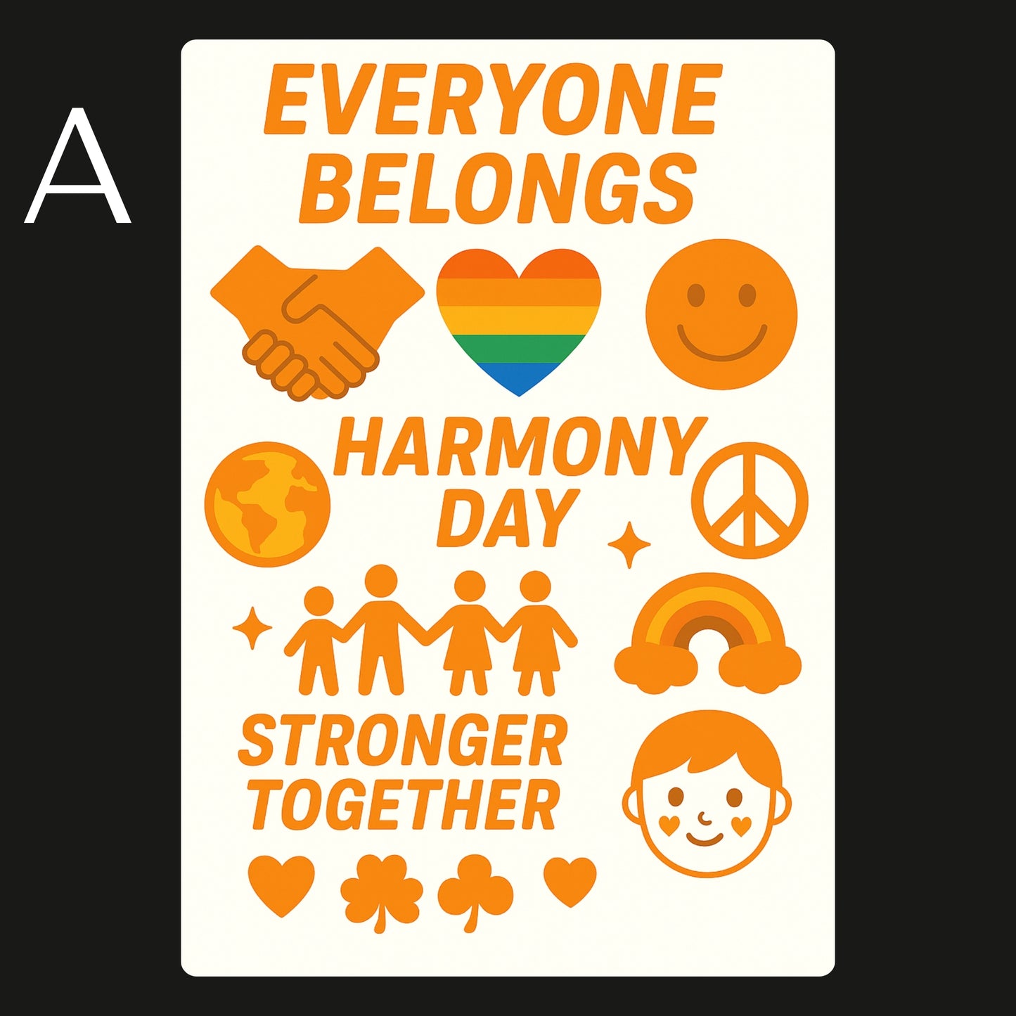 Harmony Day Temporary Tattoos A6