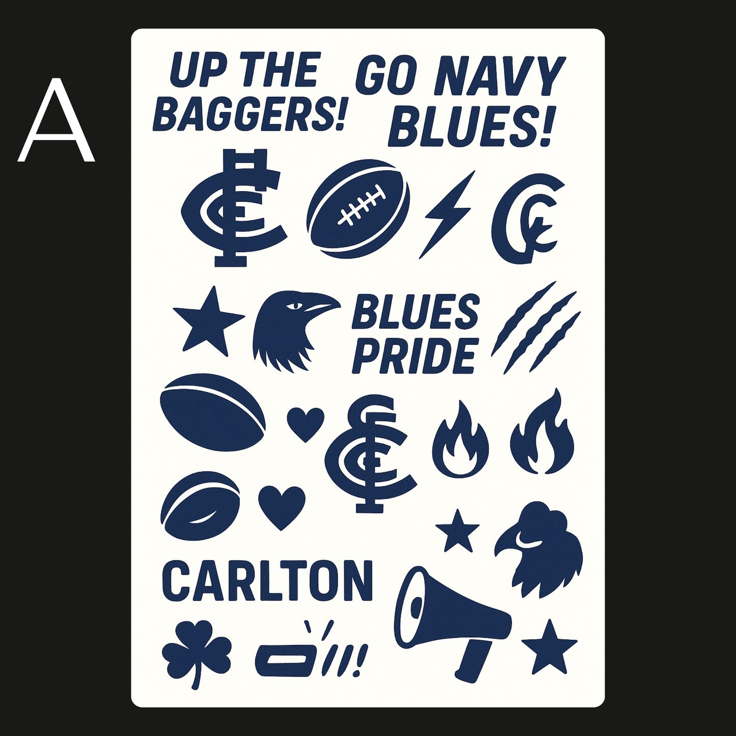 AFL Football Teams Temporary Tattoos A6
