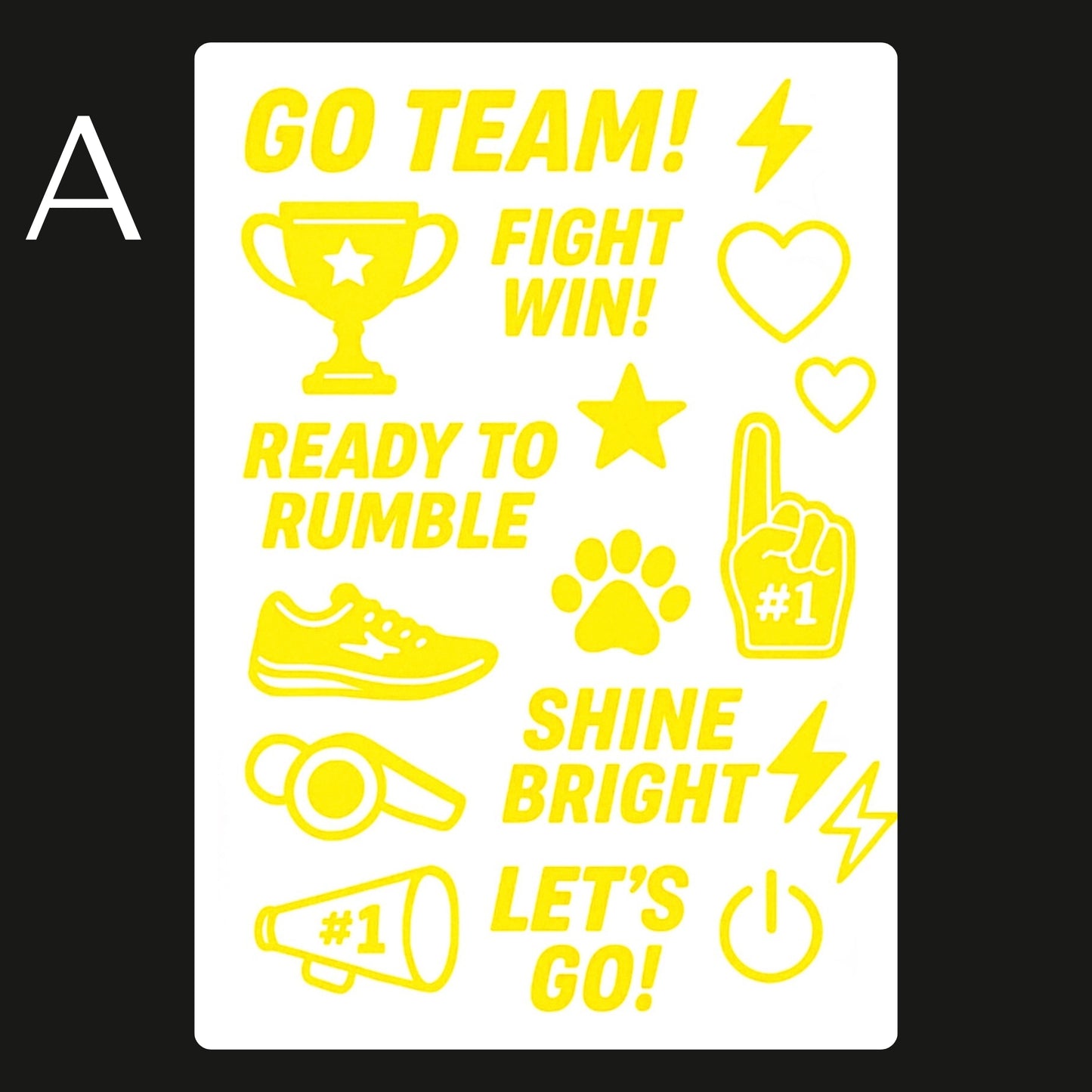 Sports / Swimming Carnival Temporary Tattoo A6