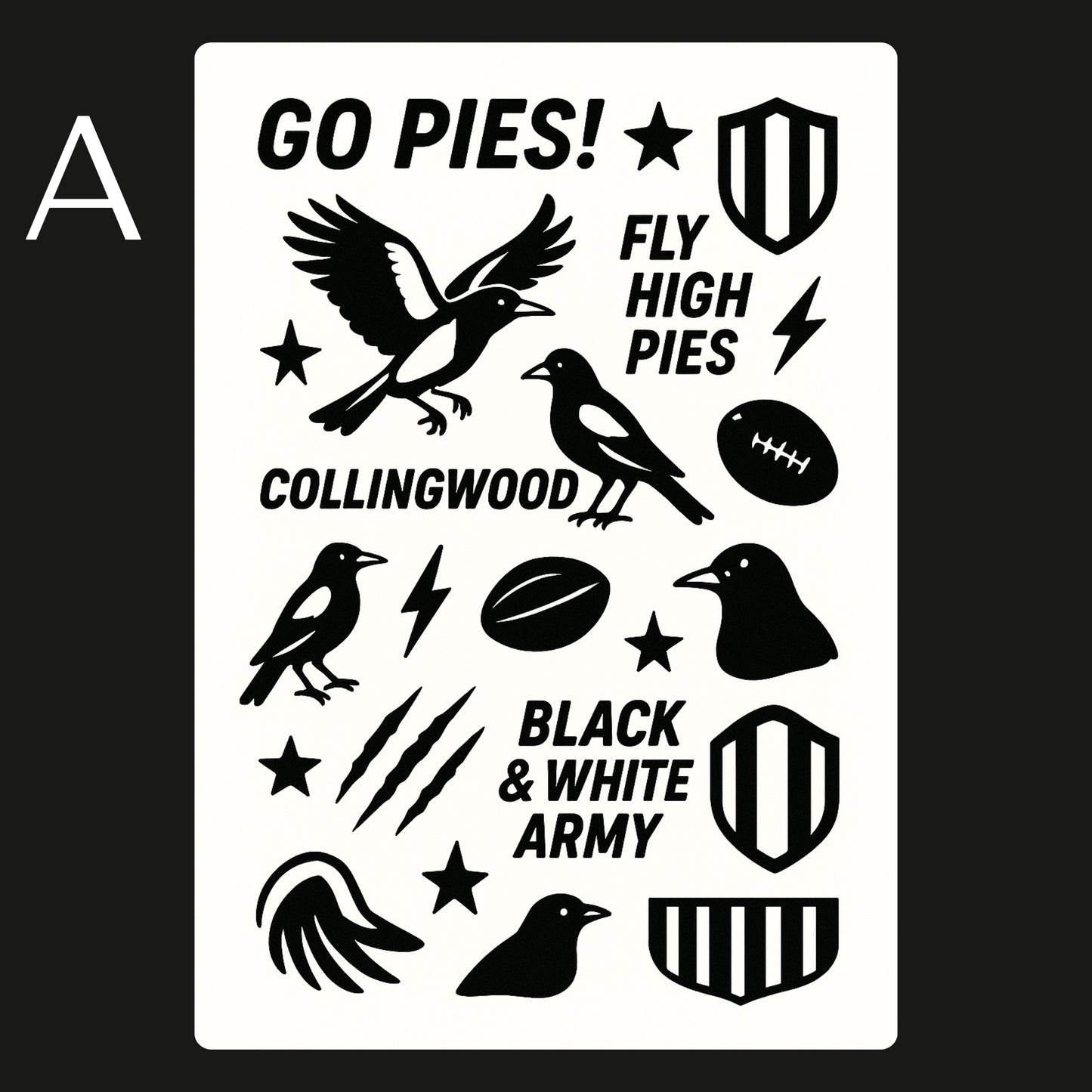 AFL Football Teams Temporary Tattoos A6