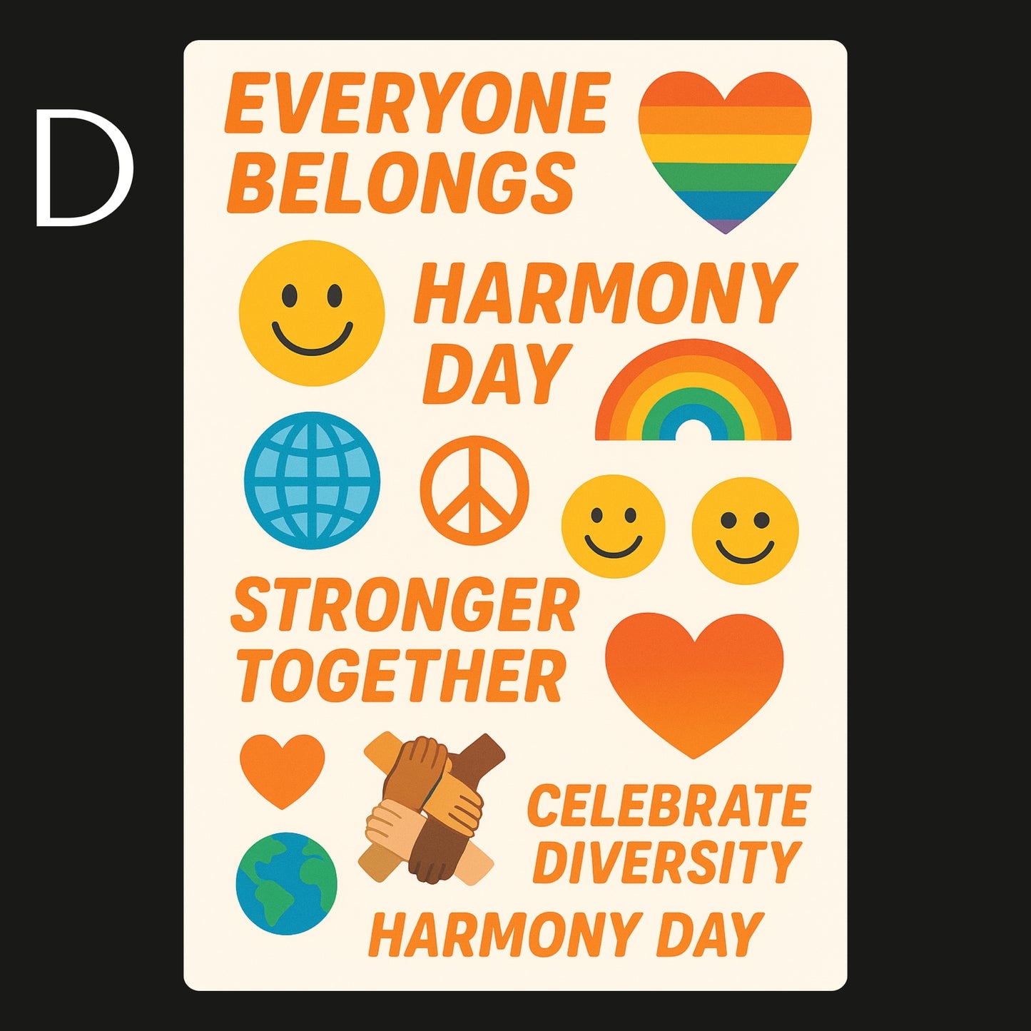 Harmony Day Temporary Tattoos A6