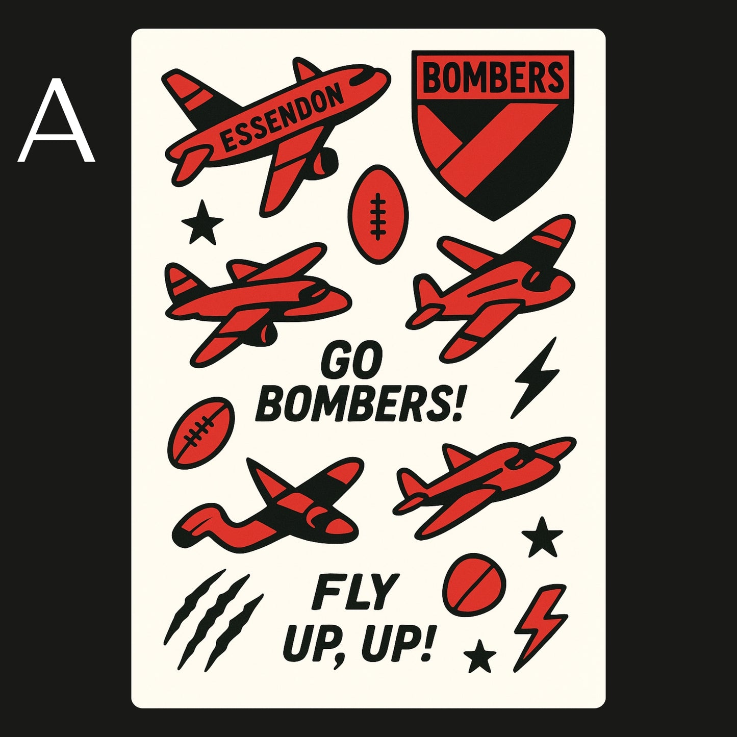 AFL Football Teams Temporary Tattoos A6