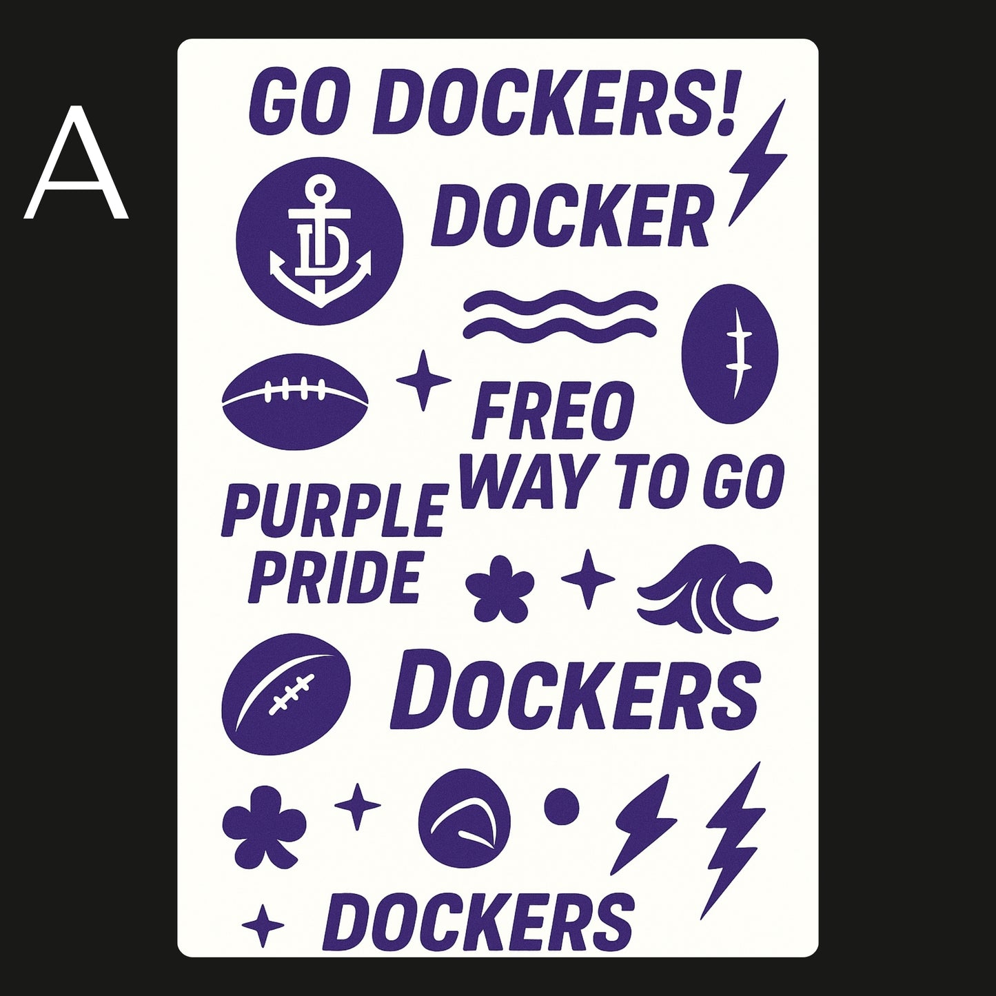 AFL Football Teams Temporary Tattoos A6