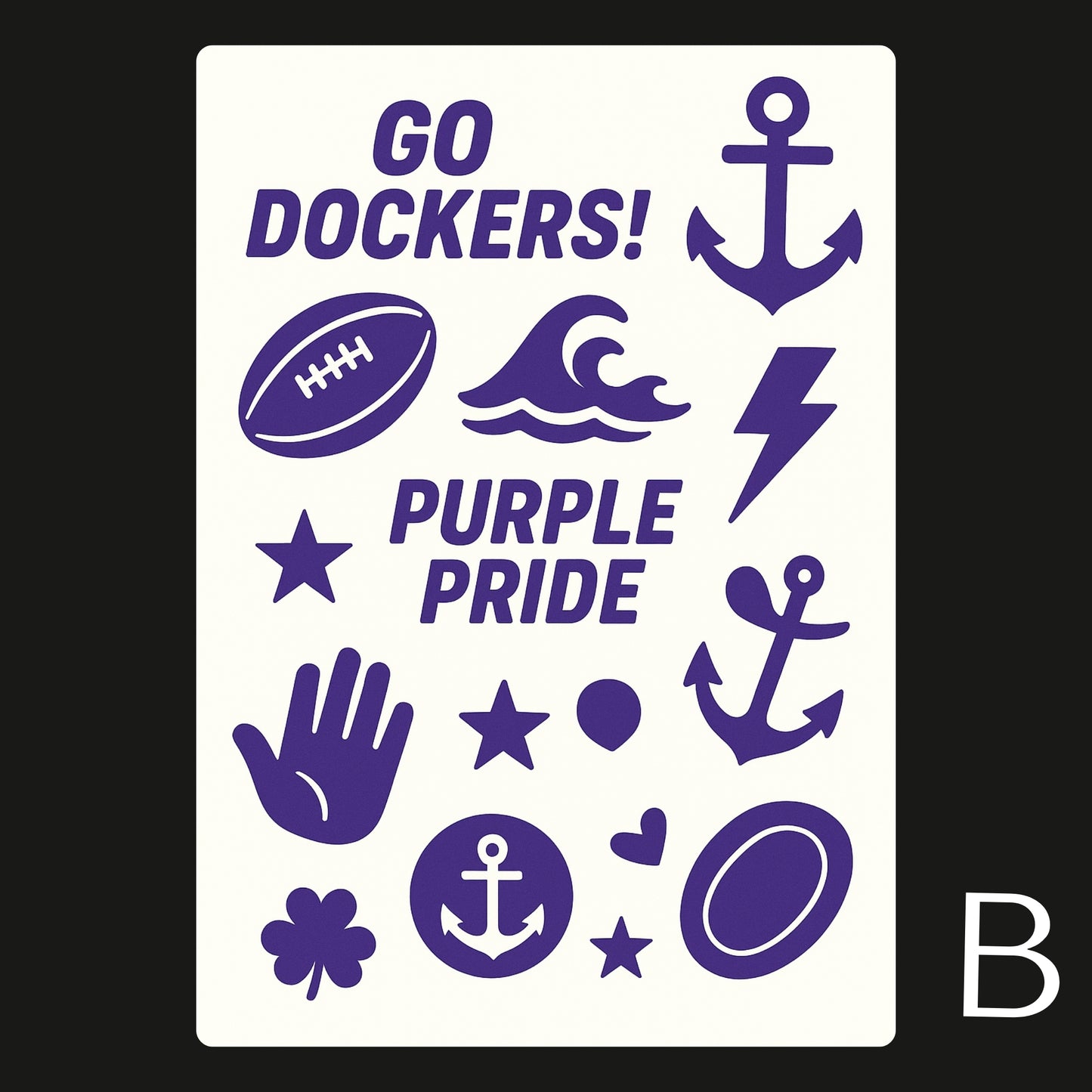 AFL Football Teams Temporary Tattoos A6