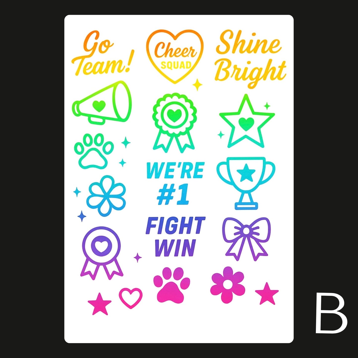 Sports / Swimming Carnival Temporary Tattoo A6