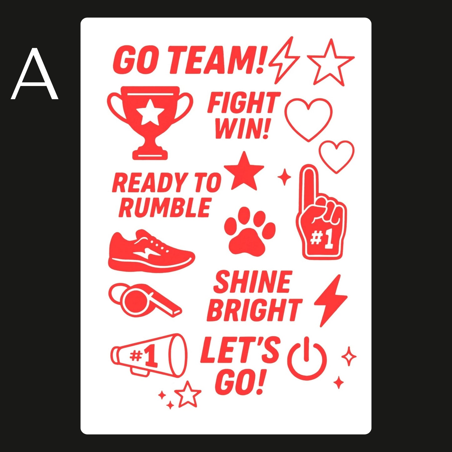 Sports / Swimming Carnival Temporary Tattoo A6