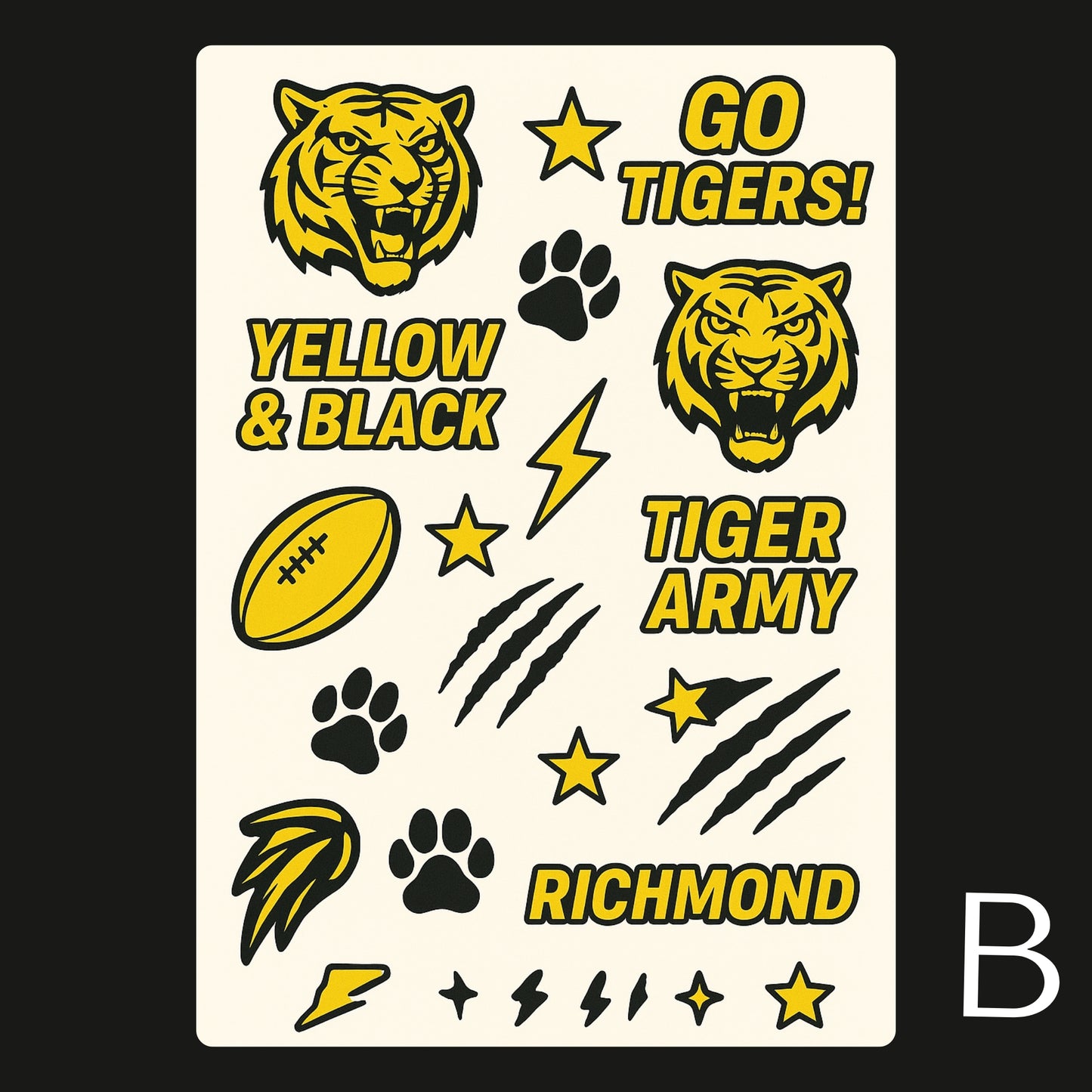 AFL Football Teams Temporary Tattoos A6