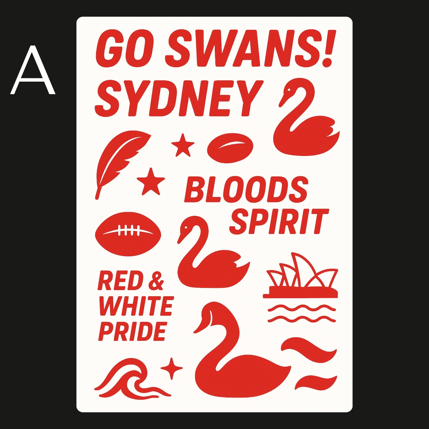 AFL Football Teams Temporary Tattoos A6