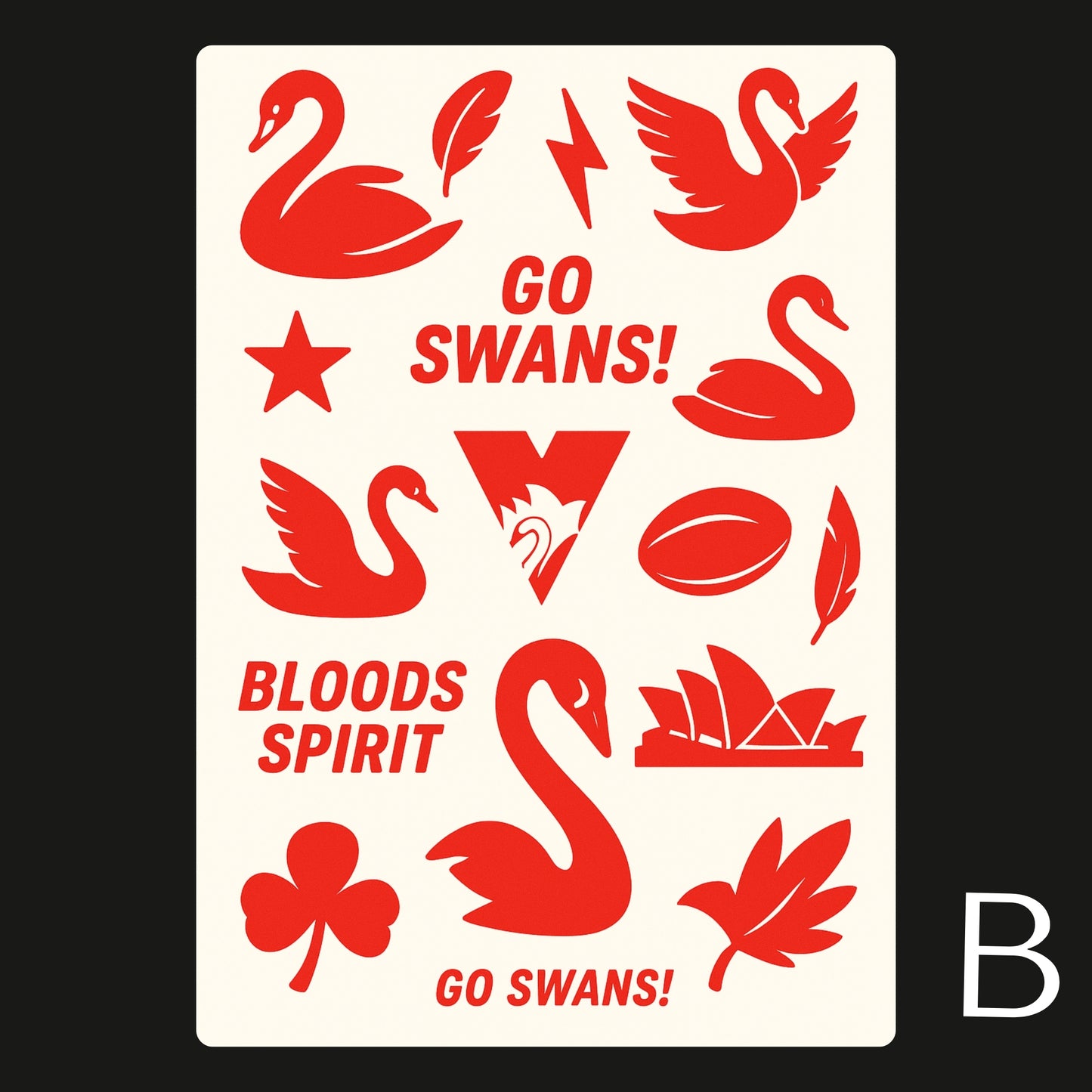 AFL Football Teams Temporary Tattoos A6